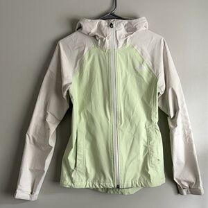 The North Face Women's Off-White and Light Green Ski Jacket